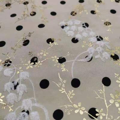 China Other high quality polyester bronzing embroidery fabric manufacturers new underwear wedding accessories wholesale for sale