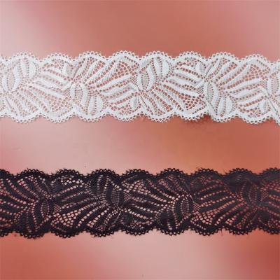 China 2021 French high quality elastic spandex lace up elastic lace for wedding dresses underwear dresses pajamas etc. for sale