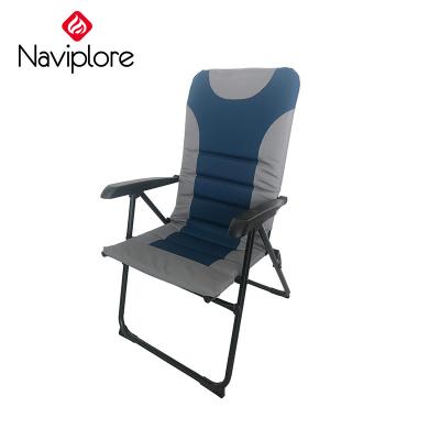 China With Adjustable Outdoor Portable Professional Camping Chair Foldable Adjustable Position Recliner Padded Camp Chair Caravan Use Indoor Chair for sale