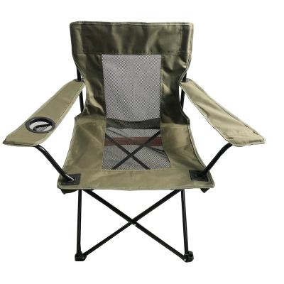 China Leisure Easy Carry Outdoor Folding Fishing Camping Chair With Cup Holder Mesh Camping Floding Beach Outdoor Cheap Portable Camping Chair for sale