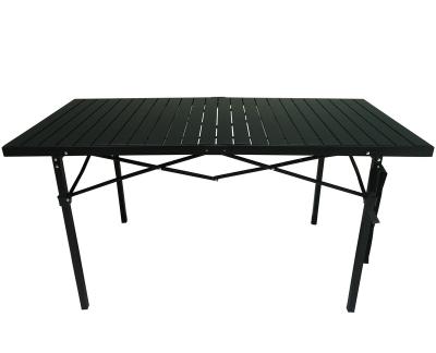 China Easy Clean and Carry Outdoor Aluminum Folding Camping Table Egg Roll Up Table Folding Picnic Roll Top Camping Table for sale