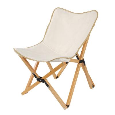 China Wholesale FRAME 80 FOLDING CHAIR WOOD Customized Portable Outdoor Wooden Beach Camping Chair For Adults Folding Light Weight for sale