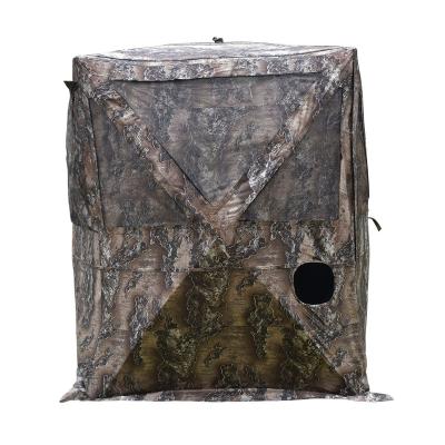 China Camouflage/Field Game Real Blackout Tree Tent Outdoor Hunting Blind Ice Fishing Tent For Winter Fishing Cube Camouflage Military Shooting Tent for sale