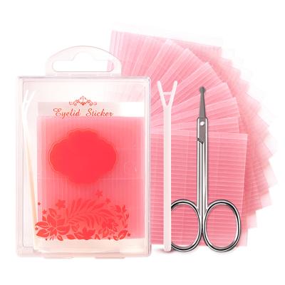 China 572pcs 0.5mm Double Sided Waterproof Eyelid Stickers Double Sided Double Sided Invisible Fold Eyelid Shadow Sticker With Fork Rods Scissors for sale