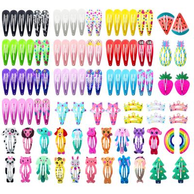 China Lovely Ribbon Hair Bow Fashion Solid Color Snap Hair Clips No Slip Metal Hair Barrettes for Girls Kids Children Babies for sale