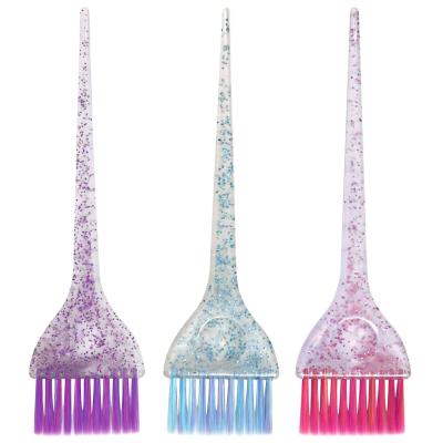 China New Arrival Glitter Cosmic Durable Multicolored Handle Hair Dye Brush For Hair Salon, Barber Shop for sale