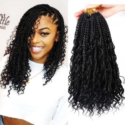 China Factory Wholesale Fashion Curly 14/20/24inch3X Popular Curly Crochet Braids Synthetic Hair Braiding Extension for sale