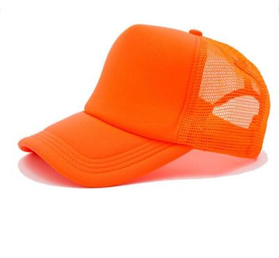 China COMMON Cheap Custom Printing Neon Orange Foam Trucker Cap Trucker Hat for sale