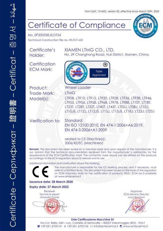 CE - Xiamen LTMG Co., LTD