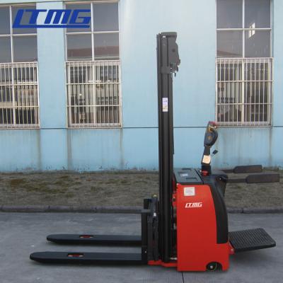 China 1.5t Battery Operated Electric Pallet Stacker Lift Truck Curtis Controller Yellow Color for sale