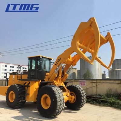 China Cummins Engine Wheeled Log Loader Grapple 15000 KG Rated Load 35° Turning Angle for sale