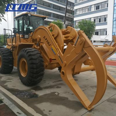 China LTMG 10 Ton Farm Tractor Loader Grapple , Atv Wood Grapple Hydraulic Log Loader With Trailer for sale