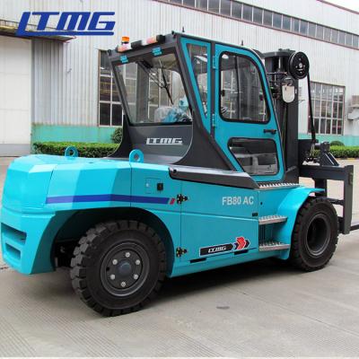 China 8000kg Electric Hydraulic Forklift Equipment ZAPI Controller 1520mm Fork Length for sale