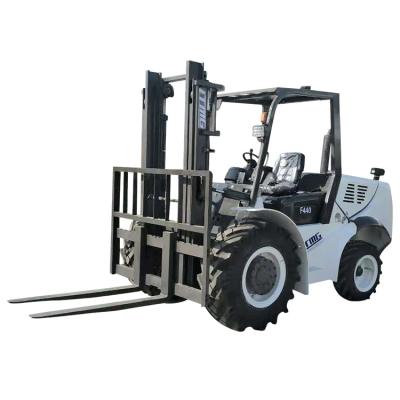 China LTMG  4 ton forklift 2WD 4WD rough terrain forklift with triplex full free mast for sale