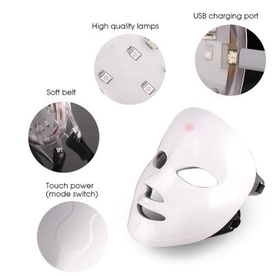 China Wrinkle Remover 7 Led Light PDT Skin Rejuvenation LED Facial Mask for sale