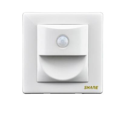 China SAHRE Switch Factory Price Residential White Color Stage Lights Switch For Hotel Home 86mm*86mm for sale