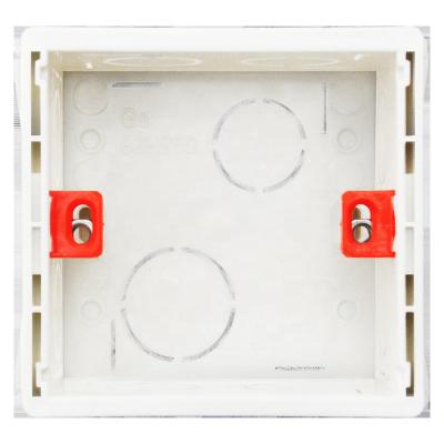 China Wall Switch and Connecting Socket Box Wall Switch PVC Wall Switch Box 86mm Electric Wall Switch Junction Box High Quality White Color for sale