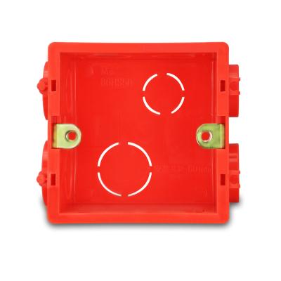 China High Quality Cheap Price Residential/Multipurpose Wall Switch PVC Junction Box Socket Wall Box Red Color 86 Red Color 86 Style for sale