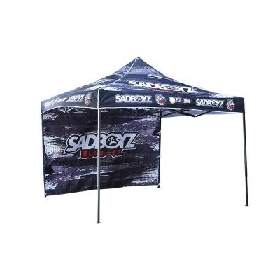 China Steel with black speckled paint Branded printed 10x10ft  3x3 collapsible instant shelter toldo plegable 3x3 for outdoor vendors for sale