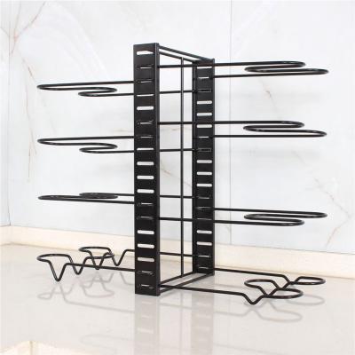 China 2 Sides Sustainable DIY Organizer HIGH QUALITY Pan Rack For Kitchen for sale