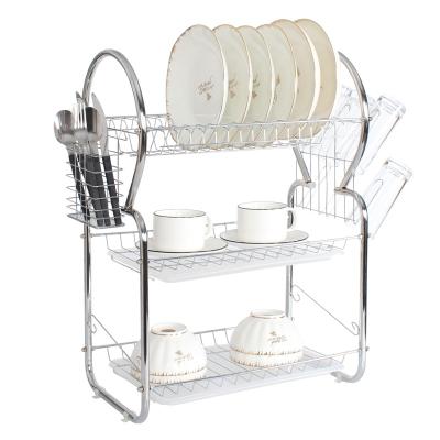 China Factory Wholesale Price 3 Tier Workable Dish Rack For Kitchen Dish Drainer Rack for sale