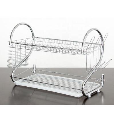 China Kitchen Organizer Stainless Steel Sustainable Home Dish Drainer Rack for sale