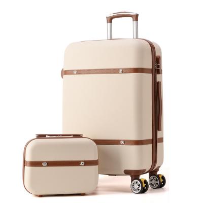 China Wholesale Hardside Vintage European Luggage With Spinner Wheels Travel Suitcases 21in Carry On Luggage for sale