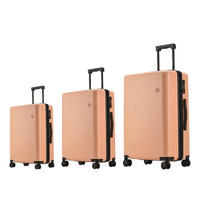 China Custom Wholesale Hardside pp Expandable Travel Luggage With Spinner Wheels Far Travel Suitcases for sale