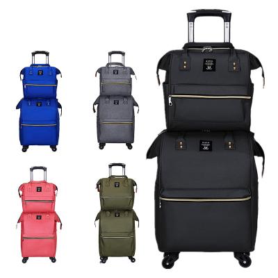 China Custom Travel Expandable Lightweight Softside Spinner Suitcase Set for sale