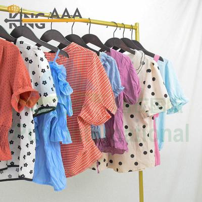 China Fashion/ New Style /Fit Size 2023 summer clothes women's tops and blouses elegant women korean second hand clothes bales used clothes bales for ladies for sale