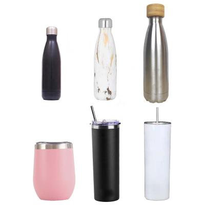 China 12oz 16oz 20oz 25oz Double Stainless Steel Vacuum Flask Viable Wine Insulated Kids Wall Tumbler With Bamboo Screw Lid for sale