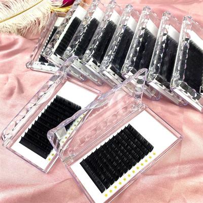 China One Second Natural Eyelash Fan Eyelash Fan Long Blooming Easy Grafting Easy Graft Extension Trays Volume Eyelash Extension Wholesale for sale