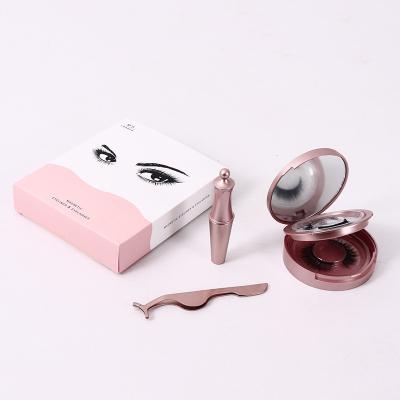 China Long Newest Styles Natural Magnetic Eyelashes Set Eyeliner And Magnetic Lashes 3d Wholesale Magnetic Eyelashes for sale