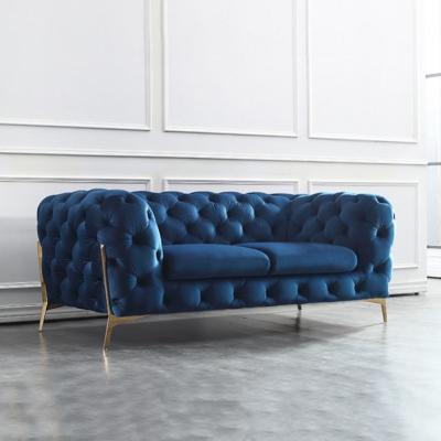 China Factory Price Modern Design Ornate Hand Tufted Velvet Custom Sofa For Living Room Optional Color for sale