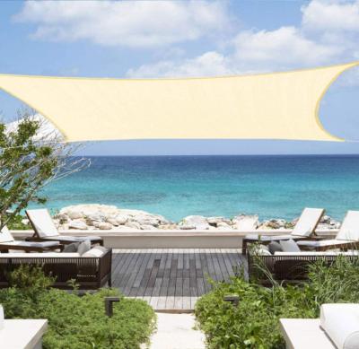 China Hot Selling Outdoor Patio Pool Garden Rectangle Sun Shade Sail 95% Waterproof Sun Shade Sail Canopy 8*10ft for sale