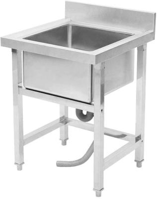 China Without Faucet Custom Restaurant Large 304 Stainless Steel 316 Single Bowl Kitchen Sink for sale