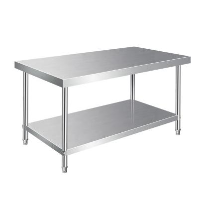 China Adjustable Shelf Height Stainless Steel Bench Food Prep Kitchen Catering Supply Desk for sale