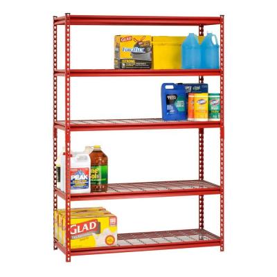 China Corrosion Protection Boltless Rivet Beam Metal Rack Radiating Stacking Racks Shelves for sale