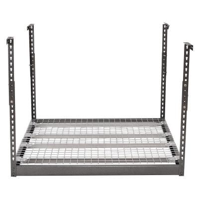 China Corrosion Protection 4'x3'/4'x4'/4'x8' Overhead Ceiling Storage Shelf Garage Ceiling Mounted Rack for sale