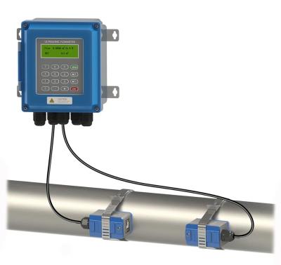 China wall mounted flange on type ultrasonic flow meter TUF-2000B for sale