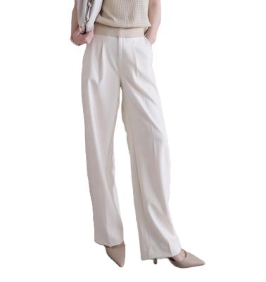 China Fashionable and comfortable breathable customer supplied straight tapered twill fabric small pants for casual commuting for sale