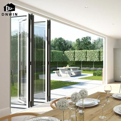 China Villa Style Waterproof Modern Interior Aluminum Security Waterproof White Folding Door for sale