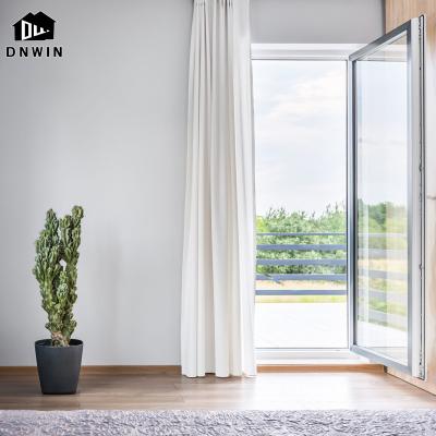 China Best price waterproof high quality villa balcony double frame soundproof aluminum slim glass casement door for sale