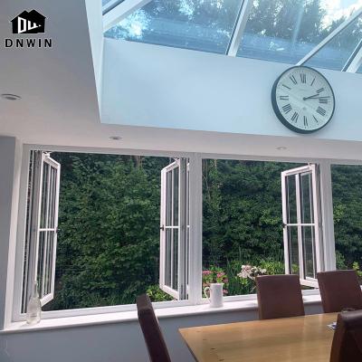 China Swing Hurricane Proof Double Glazing Aluminum Casement Window For Apartment And Villa for sale