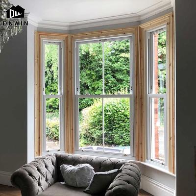 China European Style Villa Aluminum Vertical Single And Double Sliding Low-e Glass Hung Window for sale