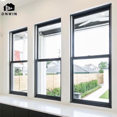 China Sliding Apartment Style Modern Living Room Aluminum Double Glazed Single And Double Hung Windows for sale