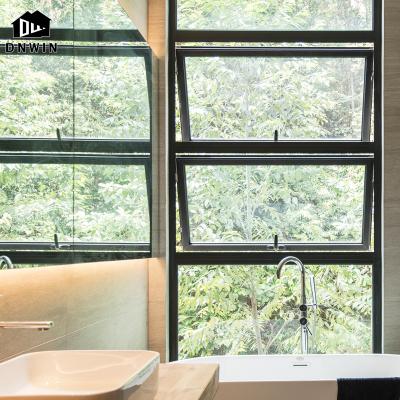 China Good quality house attic swing villa aluminum tempered glass top hung windows for sale