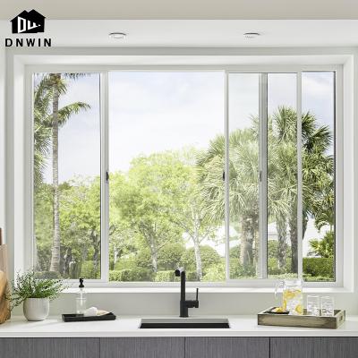 China Low-E High Quality Minimalism Style Aluminum Glass Sliding Apartment Windows for sale