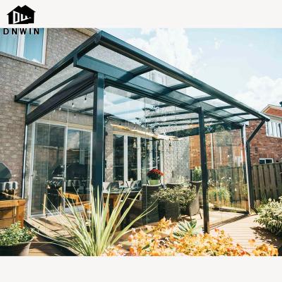 China Modern American Aluminum Tempered Glass Garden Style Minimalism Soundproof Glass Room for sale