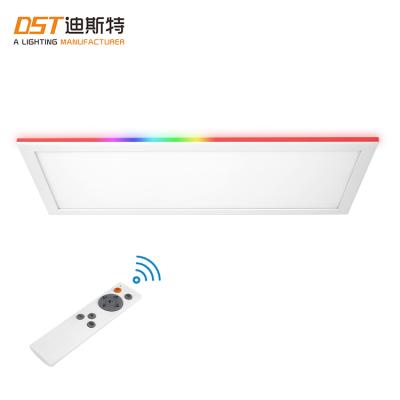 China Modern Rectangle CCT RGB Dimmable Remote Control Modern Ceiling LED Outdoor Mounted Panel Light for sale